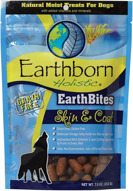 Earthborn Holistic EarthBites Skin & Coat Grain-Free Moist Treats for Dogs