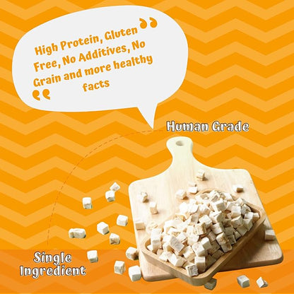 Freeze Dried Wild Alaskan Salmon Treats for Dog and Cat - Natural Single Ingredient, Pet Treat High Protein - No Fillers, Preservatives, or Additives, Gluten and Grain Free - 3.88 Oz