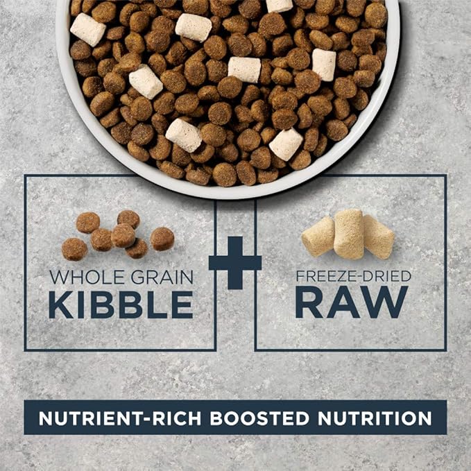 Instinct Raw Boost Whole Grain Dry Dog Food, Natural Puppy Recipe Kibble with Omegas + Freeze Dried Raw Dog Food, 20 lb. Bag