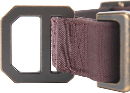 Carhartt Nylon Duck Dog Collar, Fully Adjustable Durable 2-Ply Cordura Nylon Canvas Collars for Dogs, Deep Wine, Large