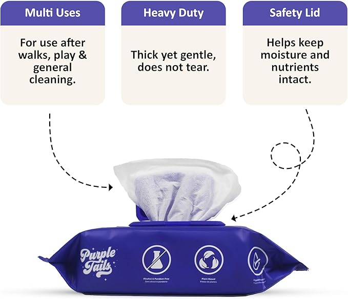 Dog Wipes – 400 Dog Wipes for Paws and Butt, Fur, Ears – Plant-Based Dog Paw Wipes – Cleaning Wipes for Pets – Puppy Wipes with Aloe Vera, Shea Butter – 4 x 100 Pack