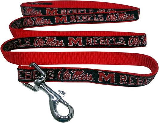 Pets First Collegiate Pet Accessories, Dog Leash, Mississippi Ole Miss Rebels, Large