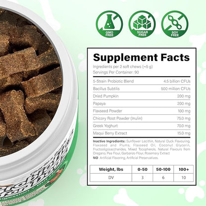 Probiotics for Dogs, Digestive Support, Dog Supplements with Enzymes