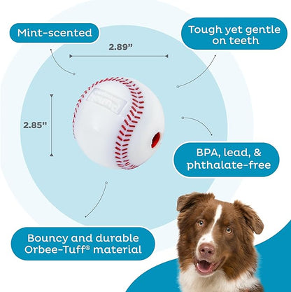 Outward Hound Sport Ballz Baseball Treat-Dispensing Fetch Ball Dog Toy