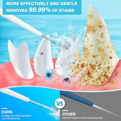 Pet Manually Tooth Cleaner - Equipped for Dog Finger Toothbrush, 2 Nozzles, for Dog and Cat Teeth Cleaning & Dental Care, Cat and Dog Toothbrush, Tooth Brushing Kit Suitable for Dog and Cat