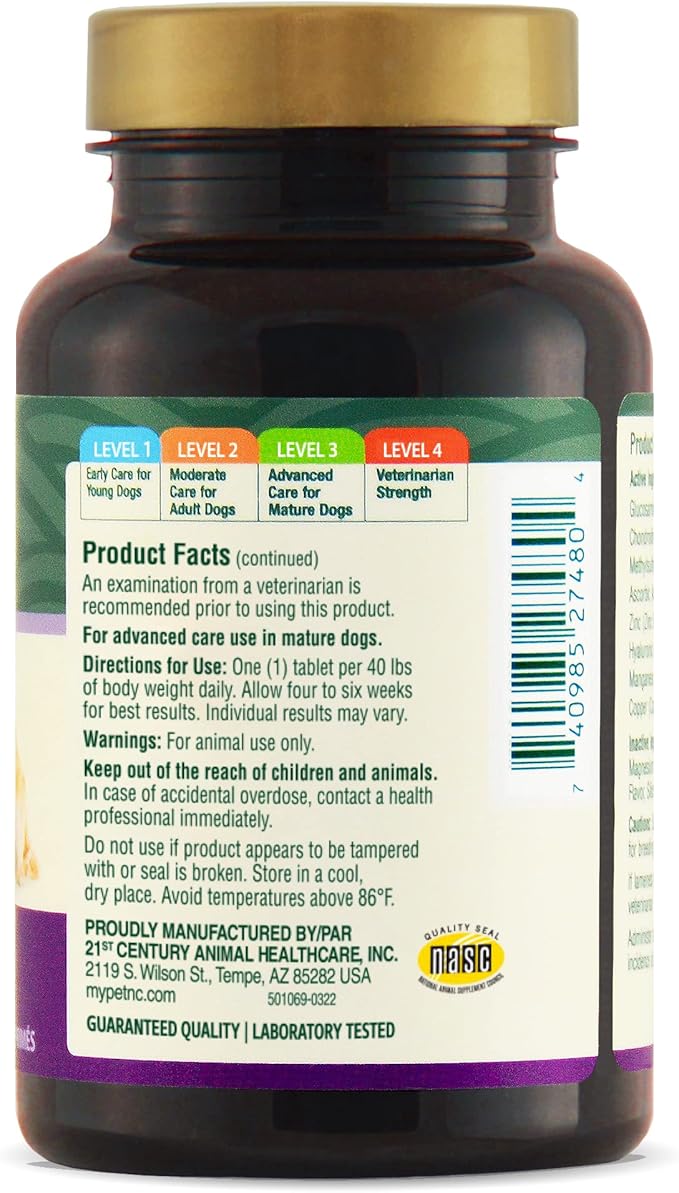 PetNC Natural Care Hip and Joint Health Advanced Chewables for Dogs, 45 Count