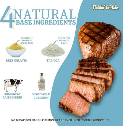 Fieldcrest Farms Nothing to Hide Natural Rawhide Alternative Twist Stix for Dogs - 3 Pack (30 Sticks) Premium Grade Easily Digestible Chews - Great for Dental Health (Beef, Stix)…