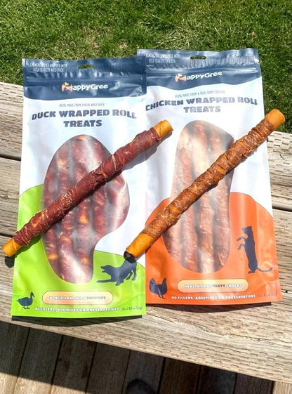 Made in USA Premium Dog Treats - New Single Ingredient - Organic Duck & Chicken Jerky, Sweet Potato for Large - Small Dogs - NO Additives NO Fillers NO GMO