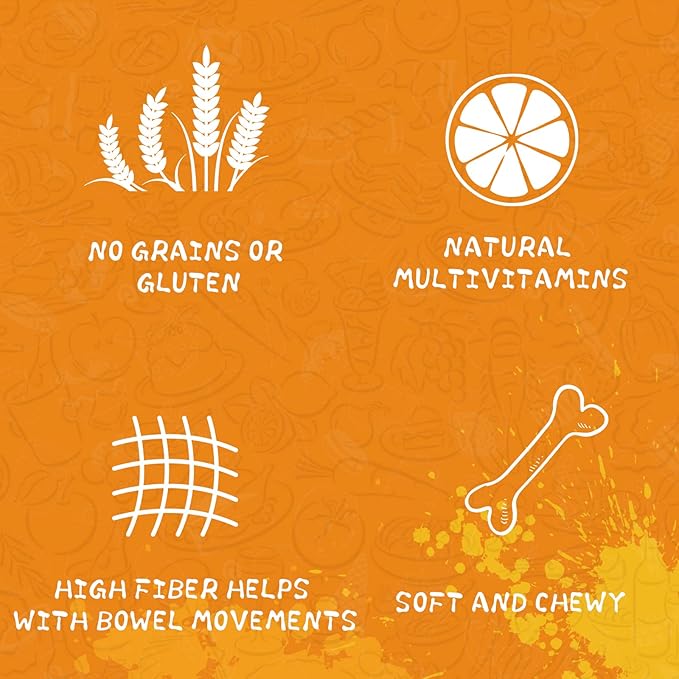 Grain Free Dog Treats Apple Slice Chicken Wrapped, Training Treats w/Taurine for Small Medium Large Dogs, 12.5 oz