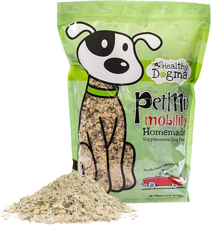 Healthy Dogma - PetMix Dehydrated Dog Food for Allergies, Joint Support & Mobility - Grain Free, Raw, Homemade Dog Food (Mobility, 10 lbs)