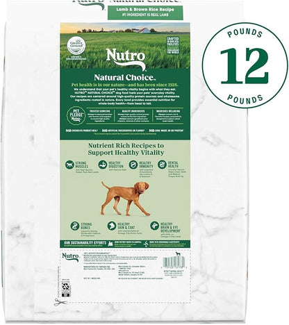 Nutro Natural Choice Puppy Dry Dog Food, Lamb & Brown Rice Recipe, 12 lb. Bag