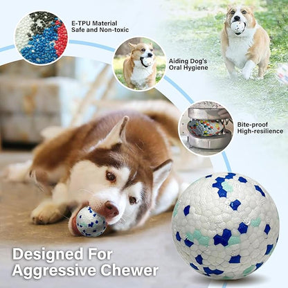 Dog Training Kit include Dog Training Clicker with Wrist Strap, Dog Whistle with Black Strap Lanyard, Dog Flying Discs, Dog Toy Balls, Suitable for Small Medium Dogs Training Tools (light-colored)