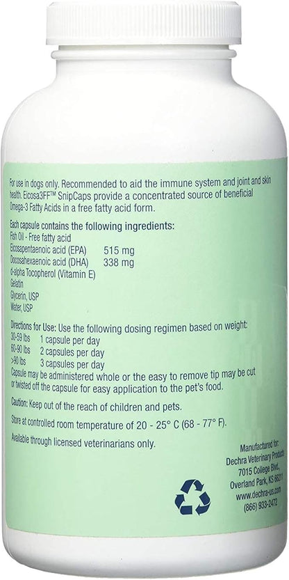 Dechra Eicosa3FF SnipCaps (Large), for Dogs Over 30lbs, 120 Count
