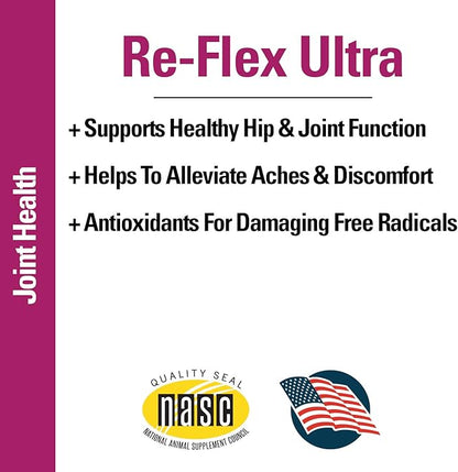 Vet Classics Re-Flex Ultra Extra-Strength Joint Support Dog Supplement – Includes MSM, Creatine, Glucosamine, Green Lipped Mussel – Supports Healthy Dog Joints – Chewable Tablets 120 Ct.