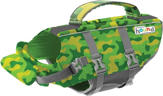 Outward Hound Granby Splash Camo Dog Life Jacket, Small