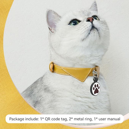 Personalized Dog Tag, Laser Engraving QR Code, Silicone Dog ID Tag, Pet Online Profile, Scan QR Code Send Location, Collar Harness Accessories (Medium to Large Breeds - 1.25", Rose)