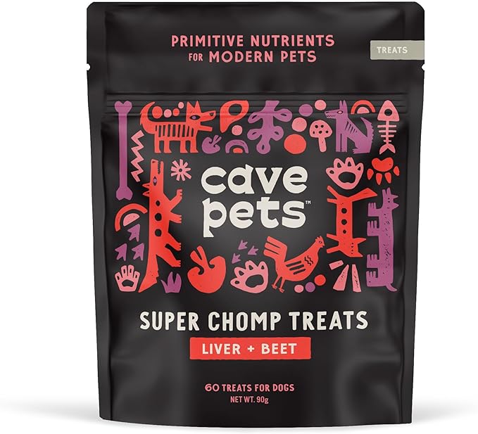 Super Chomp Treat, Grain-Free Dog Treat and Digestion Supplement for Dog Health, Liver & Beet