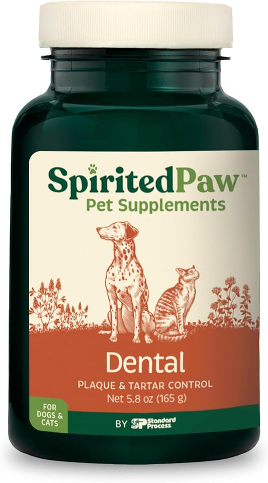 Dental for Cats and Dogs - Teeth Support Powder for Dogs & Cats - Pet Dental Health Supplements with Calcium and Fresh Breath Support - Dental Care for Plaque & Tartar - 165 g