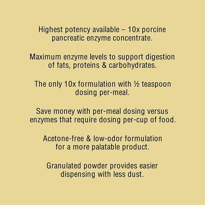 | 10x Digestive Enzymes for Dogs - 8.8 Ounces (250 Grams)