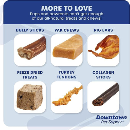 Downtown Pet Supply Bully Sticks for Dogs (6", 5-pack, Jumbo) Non-GMO, Grain Free, Rawhide Free Dog Chews Long Lasting Pizzle Sticks - Low Odor Bully Sticks for Large Dogs