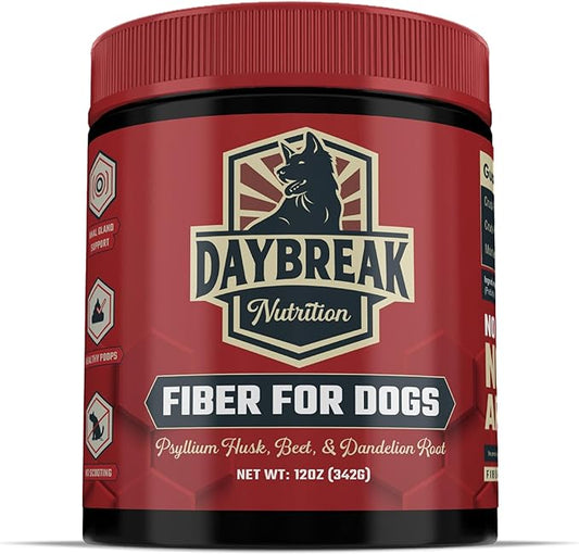 Fiber for Dogs Psyllium Husk, Beet Root, Dandelion Root, and Prebiotics to Aid in Relief from Diarrhea, Constipation, Anal Gland Issues, and Scoots