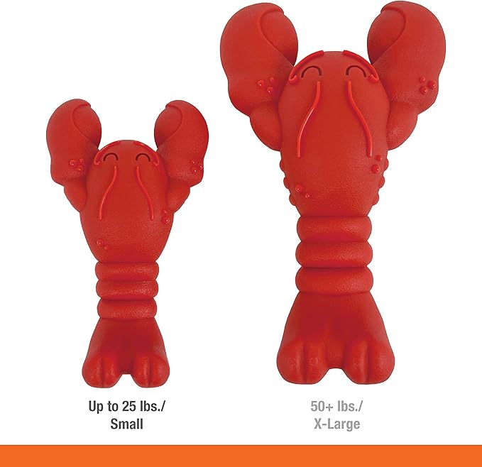 Nylabone Lobster Dog Toy Power Chew – Cute Dog Toys for Aggressive Chewers – with a Funny Twist! Filet Mignon Flavor, Small/Regular