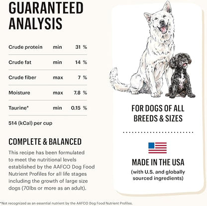 The Honest Kitchen Human Grade Dehydrated Grain Free Dog Food – Complete Meal or Dog Food Topper – Beef 10 lb (makes 40 lbs)
