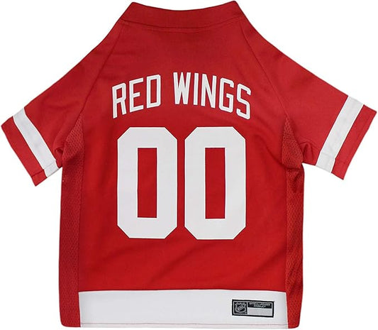 Pets First NHL Detroit Red Wings Jersey for Dogs & Cats, Large. - Let Your Pet Be A Real NHL Fan!