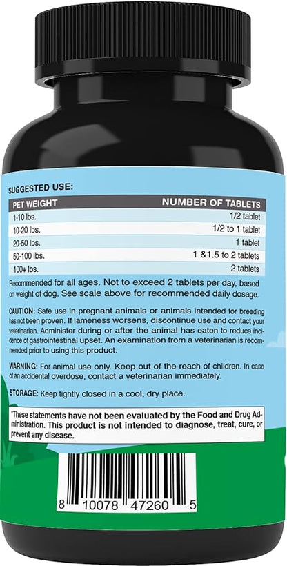 Vitamatic Turmeric for Dogs Anti Inflammatory Pain Relief - 120 Chewable Tablets - Hip & Joint Support Anti Inflammatory for Dogs with Curcumin, Collagen & Black Pepper