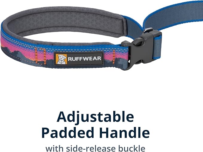 Ruffwear, Crag Dog Leash, Hand-Held or Waist-Worn Reflective with Traffic Handle, Alpine Dusk