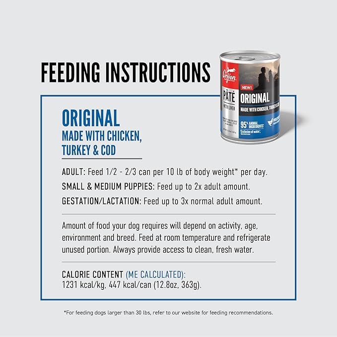 ORIJEN™ Original Pâté with Liver Wet Dog Food, Case of 12