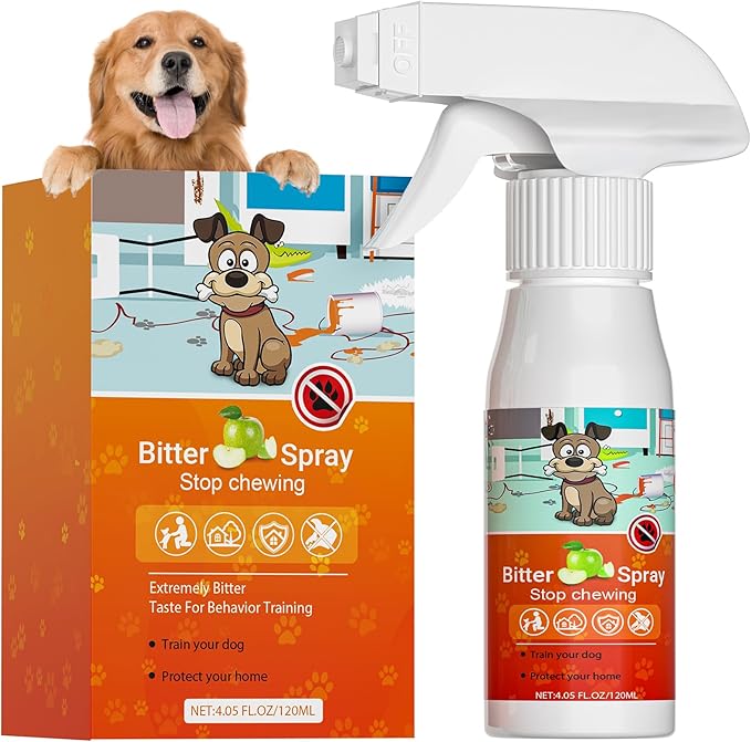 Bitter Apple Spray for Dogs to Stop Chewing, Anti Chew Behavior Training Aid for Dogs and Cats, Bitter Yuck Spray for Dogs Prevent Chewing Licking of Bandages, Paws, Shoes, Fur and Furniture