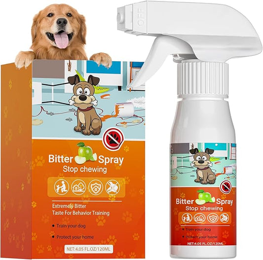 Bitter Apple Spray for Dogs to Stop Chewing, Anti Chew Behavior Training Aid for Dogs and Cats, Bitter Yuck Spray for Dogs Prevent Chewing Licking of Bandages, Paws, Shoes, Fur and Furniture