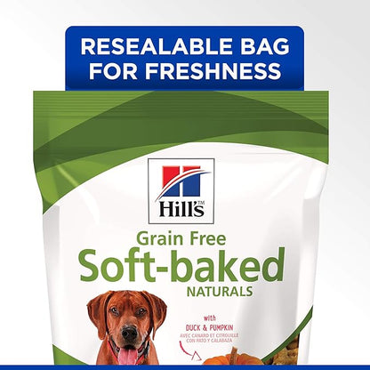 Hill's Grain Free Soft Baked Naturals, All Life Stages, Great Taste, Dog Treats, Duck & Pumpkin , 8 oz Bag