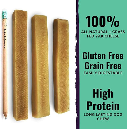 EcoKind Yak Cheese Dog Chews | 1 Stick - 5 oz. | Healthy Dog Treats, Odorless Dog Chews, Rawhide Free, Long Lasting Dog Bones for Aggressive Chewers, Indoors & Outdoor Use, Made in The Himalayans