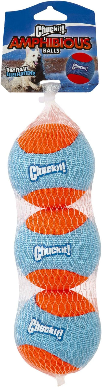 Chuckit! Amphibious Fetch Balls (Set of 3) Ultra Ball Dog Toy, Medium (2.5 Inch Diameter) Pack of 2