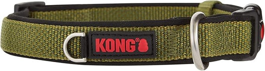 KONG Comfort Neoprene Padded Dog Collar offered by Barker Brands Inc. (XL, Green)