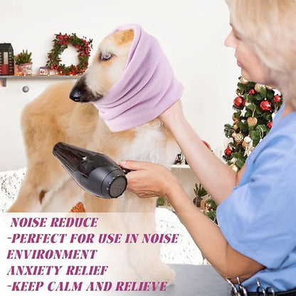 Dog Quiet Ear Covers for Ear Protection, Calming Dog Ear Muffs for Cats Dogs, Dog Hoodie for Noise Protection, Soft Warm Ear Muff for Dog Grooming Bathing