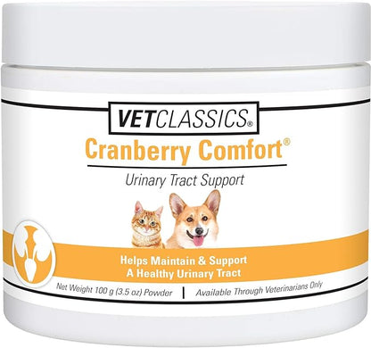 Vet Classics Cranberry Comfort Urinary Tract Pet Supplement for Dogs, Cats – Maintains Dog Bladder Health, Cat Bladder Control – Pet Supplements for Incontinence – 3.5 Powder