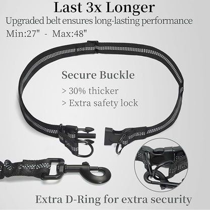 iYoShop Hands Free Dog Leash with Zipper Pouch, Dual Padded Handles and Durable Bungee for Walking, Jogging and Running Your Dog (Large, 25-120 lbs, Brown)