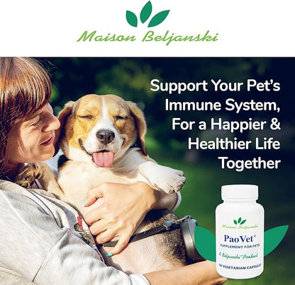 Beljanski® Product - PaoVet® - Pao Pereira Immune Support Pet Supplement - 100 Capsules