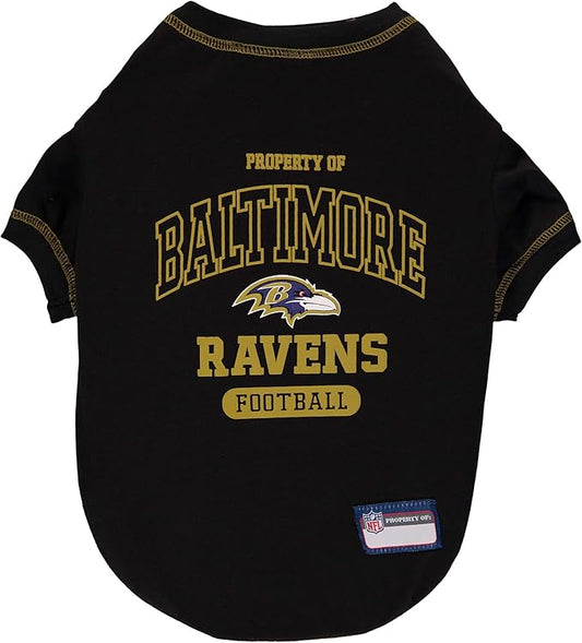 Pets First PET SHIRT for Dogs & Cats - NFL BALTIMORE RAVENS Dog T-Shirt, Large. - Cutest Pet Tee Shirt for the real sporty pup