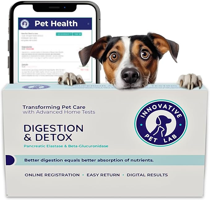 Digestion & Detox At-Home Test Kit - Expert Panel Insights for Dog's Microbiome and Digestive Health - Essential Pet Supply for Overall Wellness
