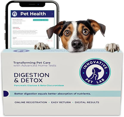 Digestion & Detox At-Home Test Kit - Expert Panel Insights for Dog's Microbiome and Digestive Health - Essential Pet Supply for Overall Wellness