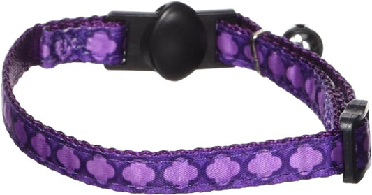 Petmate 11407 Cat Pet Collar, 3/8 by 8 to 12-Inch, Arabesque Purple