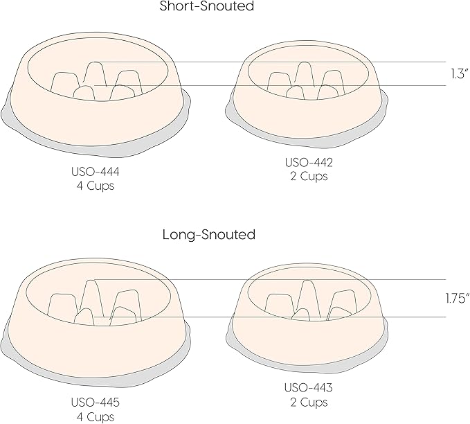 IRIS USA 4 Cups Slow Feeder Dog Bowl, Anti-Choking, Anti-Slip, Easy to Clean, Interactive Puzzle Toy, Healthy Digestion, Long snouted, Dogs Cats & Other Pets, BPA, PVC, Phthalate Free, Beige/Black
