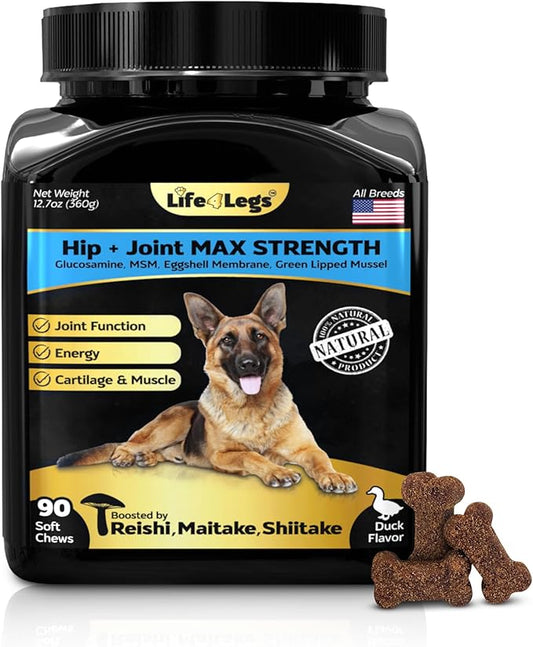 Soft Chews Hip and Joint Supplement for Dogs - Dog Joint Pain Relief Treats - Glucosamine, Chondroitin, Turmeric- Mobility Supplement