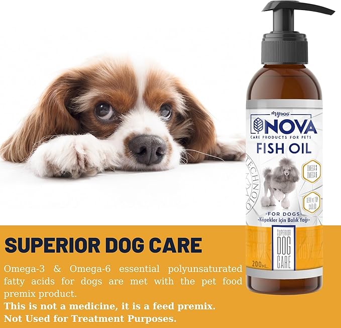 VHD Norway Salmon Fish Oil for Dogs – Omega-3 & Omega-6 for Skin and Coat Health, Fish Oil Liquid with Pump, Food Supplement, Joint, Immune & Heart Health, Less Shedding & Itching, 6.76 Fl Oz (200 ml)