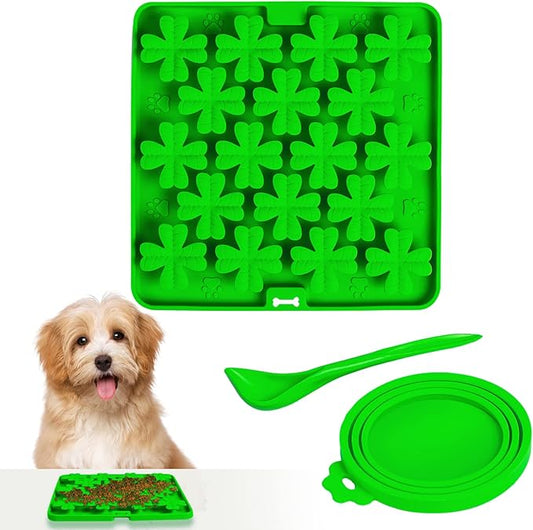 Lick Mat for Dogs Cats, Slow Feeder Pad, Dog Lick Mat, Food-Grade Silicone Treat Pad, Dry Wet Food Mat, Smell Training Slow Eating for Dogs and Cats, Boredom Anxiety Relief