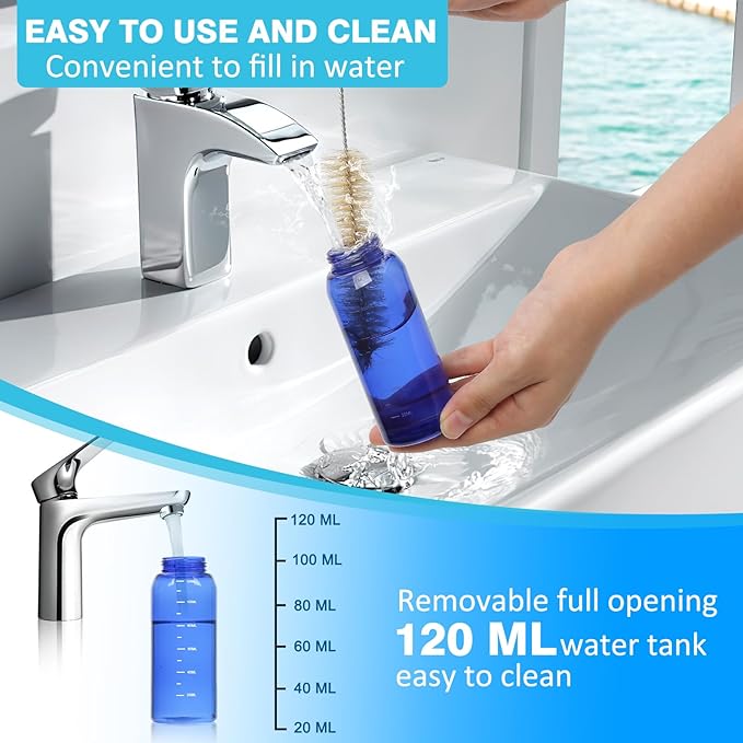 Pet Manually Tooth Cleaner - Equipped for Dog Finger Toothbrush, 2 Nozzles, for Dog and Cat Teeth Cleaning & Dental Care, Cat and Dog Toothbrush, Tooth Brushing Kit Suitable for Dog and Cat